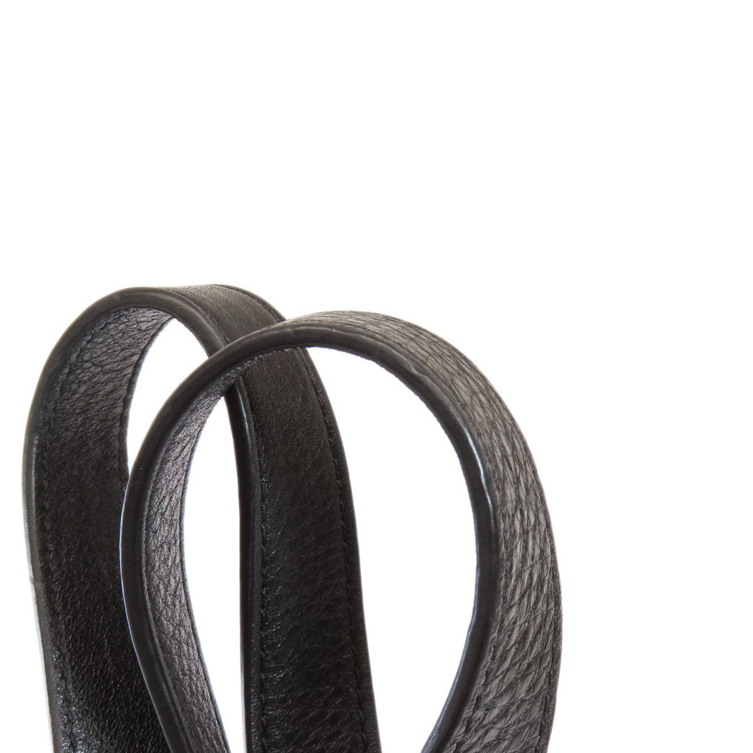 MARC JACOBS Tote Bag leather black logo Women Used Authentic