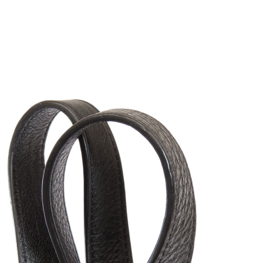 MARC JACOBS Tote Bag leather black logo Women Used Authentic