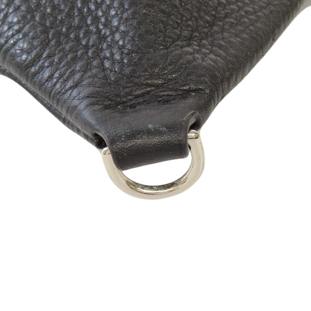 MARC JACOBS Tote Bag leather black logo Women Used Authentic