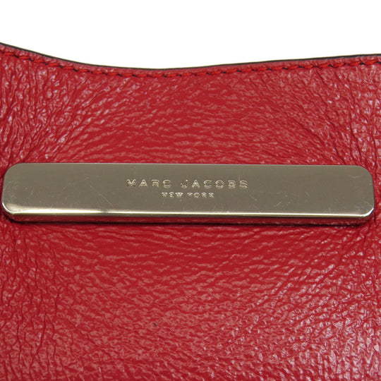 MARC JACOBS Tote Bag leather black logo Women Used Authentic