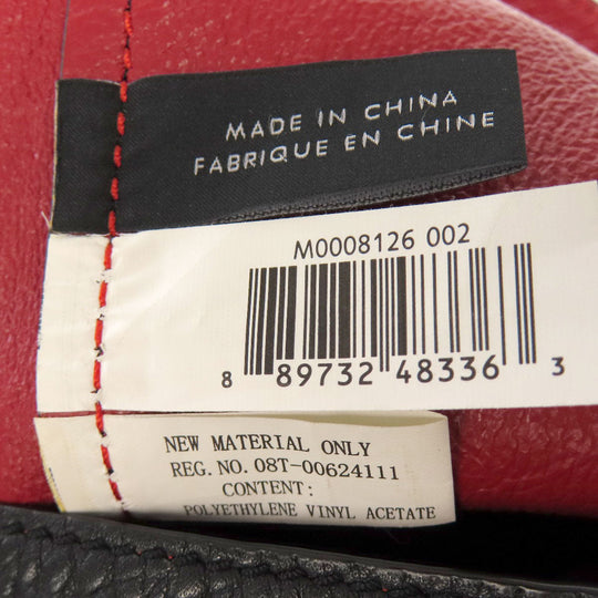 MARC JACOBS Tote Bag leather black logo Women Used Authentic