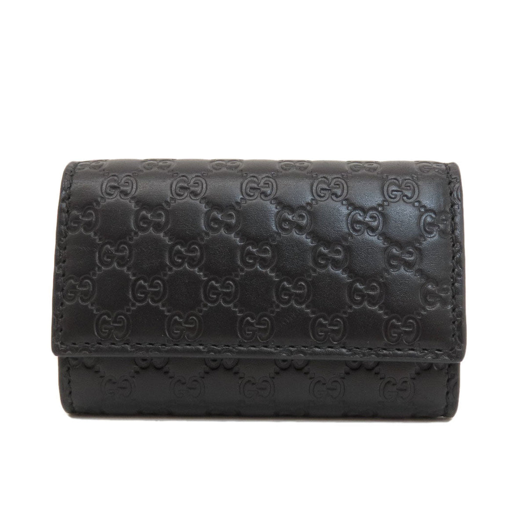 GUCCI Key case Key holder  150402 leather black Micro GG outlet