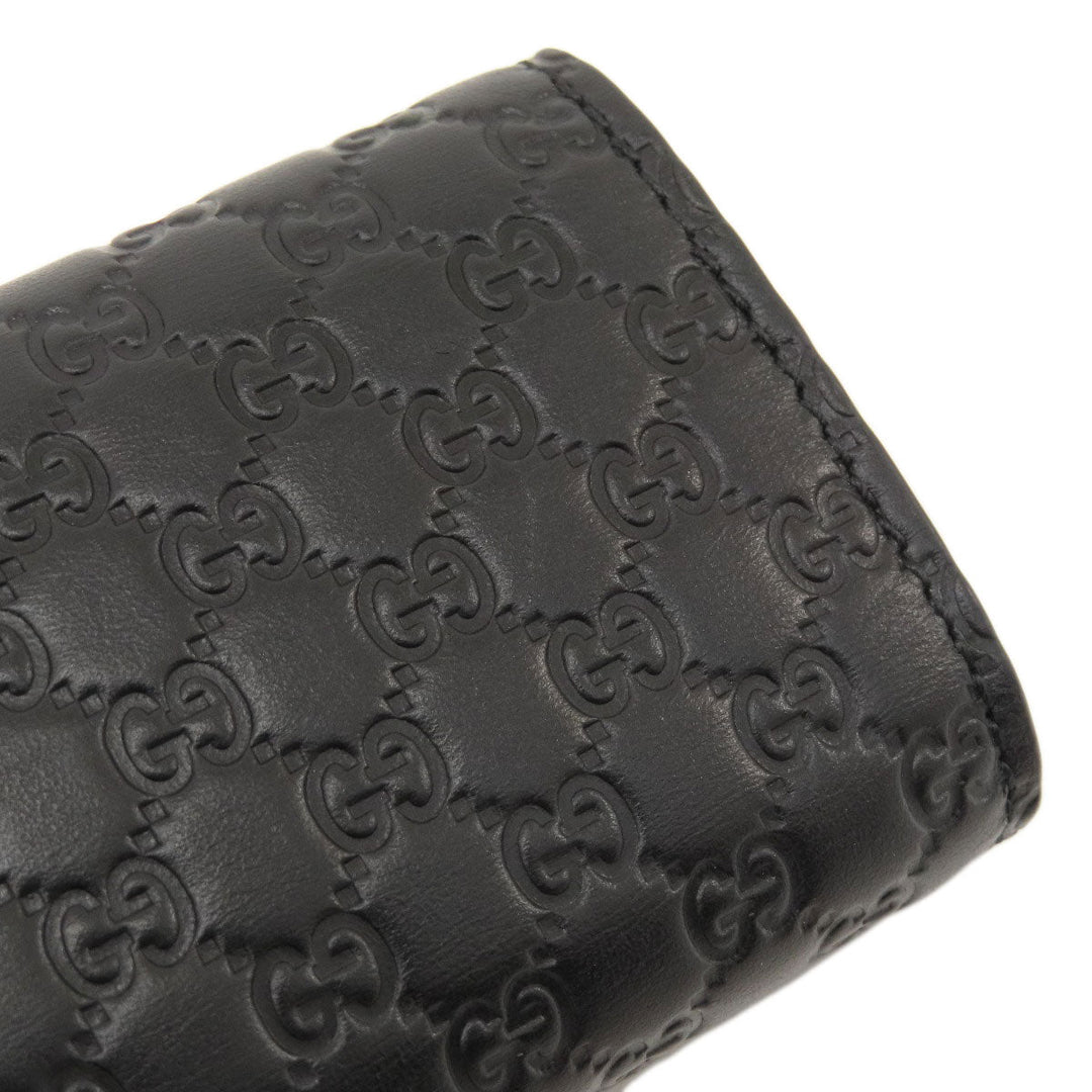 GUCCI Key case Key holder  150402 leather black Micro GG outlet