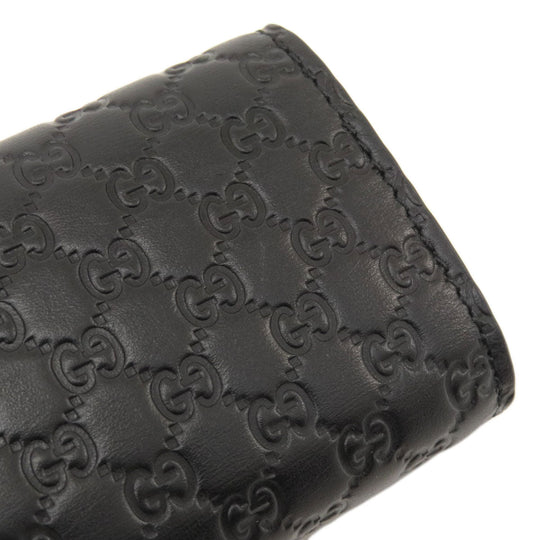 GUCCI Key case Key holder  150402 leather black Micro GG outlet