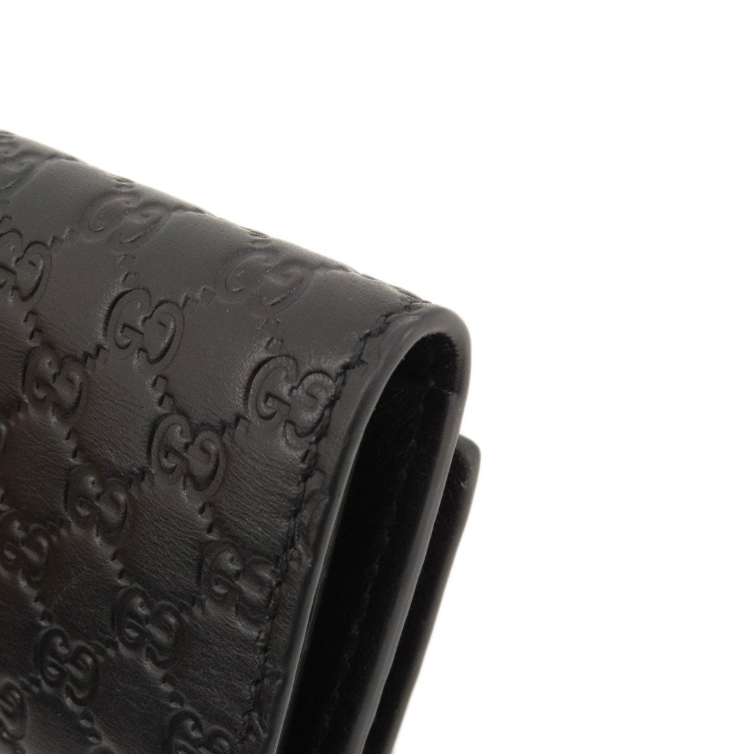 GUCCI Key case Key holder  150402 leather black Micro GG outlet