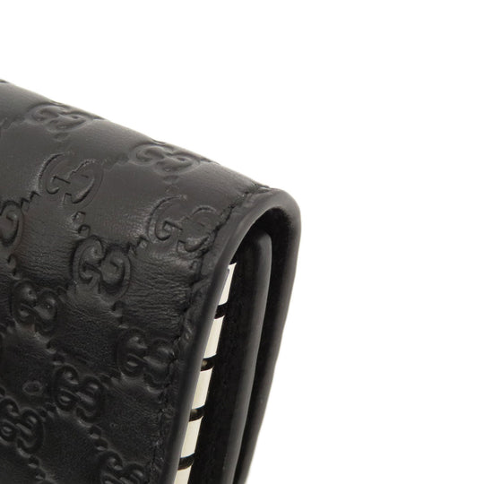 GUCCI Key case Key holder  150402 leather black Micro GG outlet