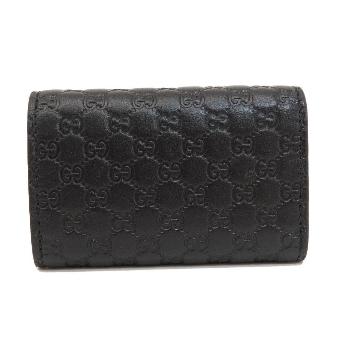 GUCCI Key case Key holder  150402 leather black Micro GG outlet