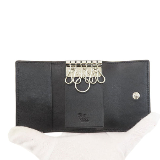 GUCCI Key case Key holder  150402 leather black Micro GG outlet