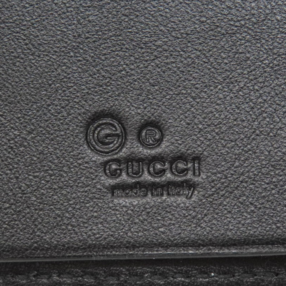 GUCCI Key case Key holder  150402 leather black Micro GG outlet
