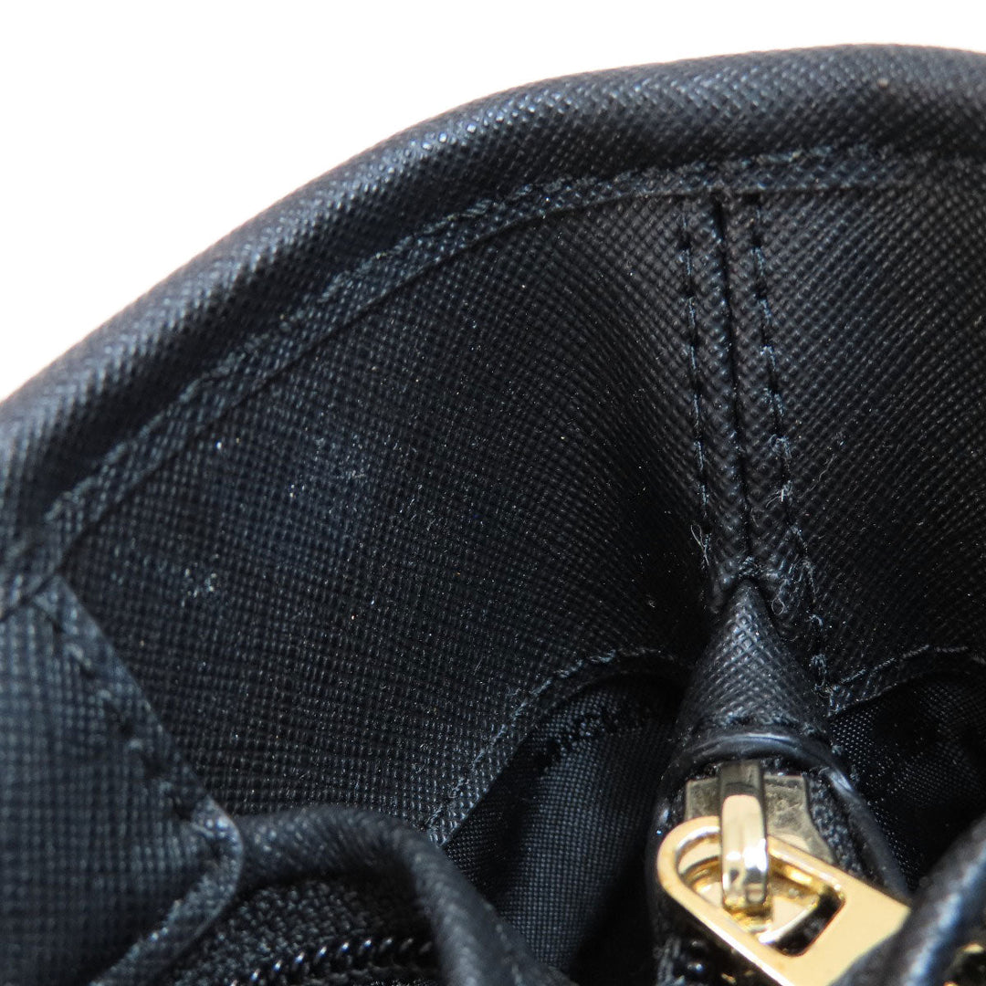 MICHAEL KORS Tote Bag PVC black logo Women Used Authentic