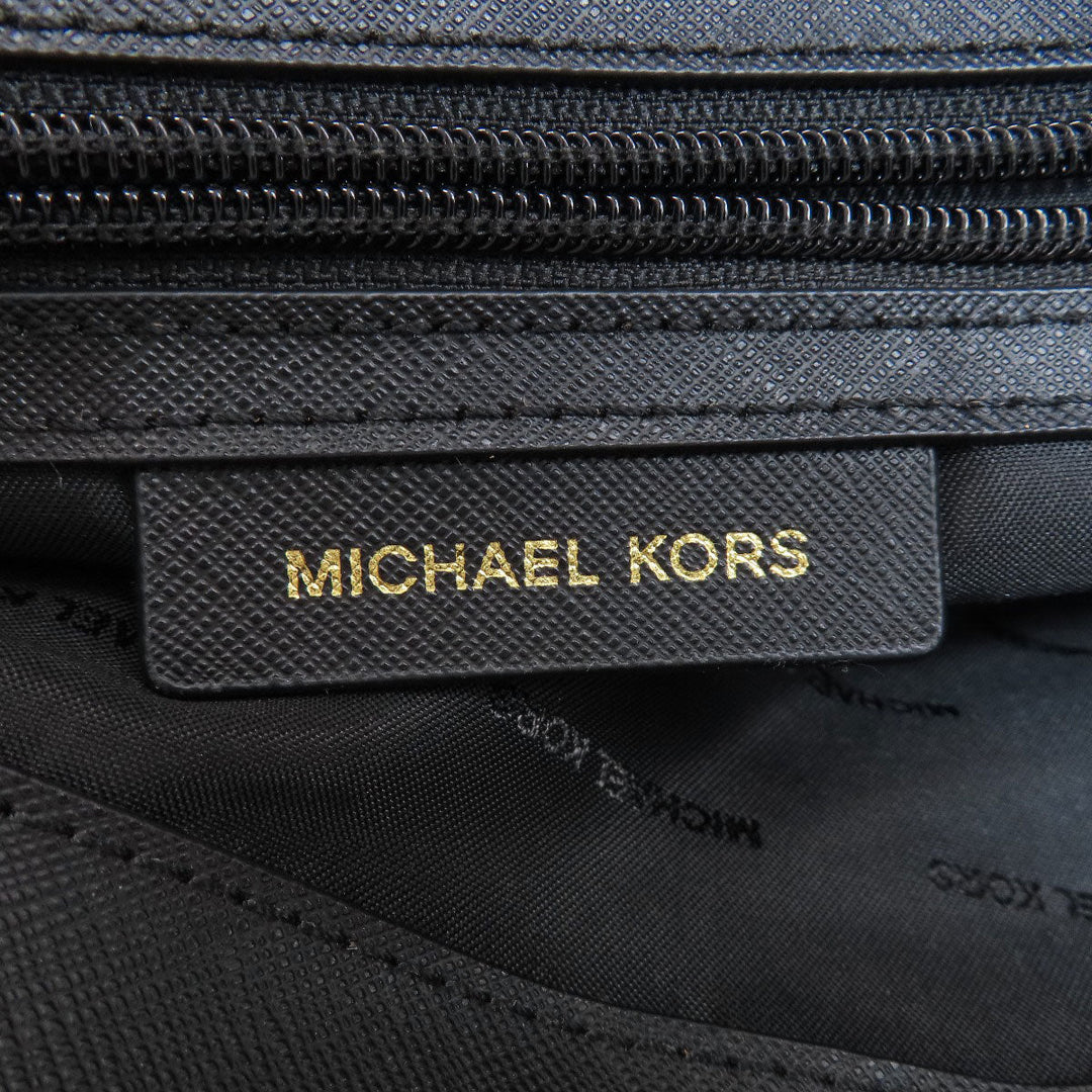 MICHAEL KORS Tote Bag PVC black logo Women Used Authentic