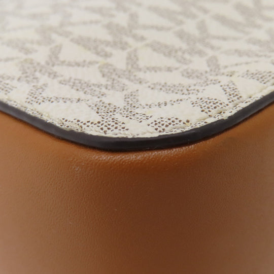 MICHAEL KORS Shoulder Bag PVC white MK signature Women Used Authentic