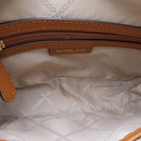 MICHAEL KORS Shoulder Bag PVC white MK signature Women Used Authentic