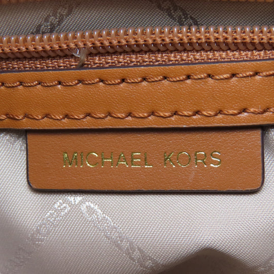 MICHAEL KORS Shoulder Bag PVC white MK signature Women Used Authentic