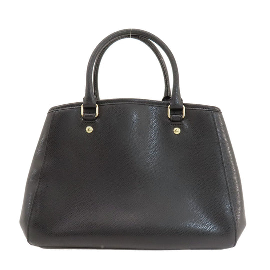 COACH Handbag F34835 PVC black logoMetal 2WAY Women Used Authentic