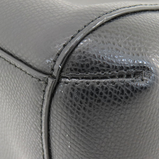 COACH Handbag F34835 PVC black logoMetal 2WAY Women Used Authentic