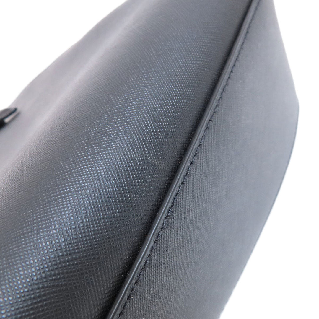 MICHAEL KORS Tote Bag PVC black logo Women Used Authentic