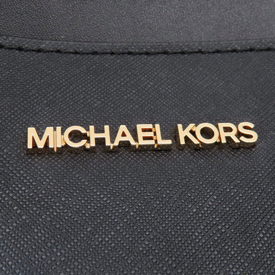 MICHAEL KORS Tote Bag PVC black logo Women Used Authentic