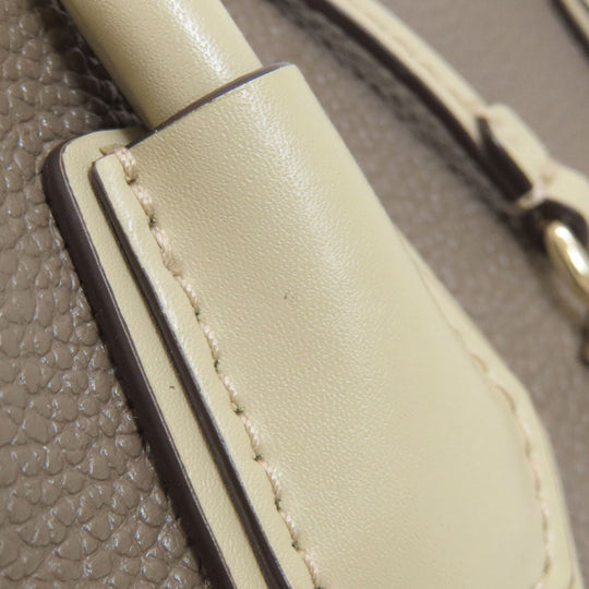 MICHAEL KORS Handbag leather gray logoMetal 2WAY Women Used Authentic