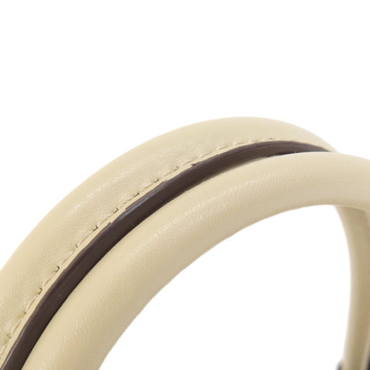 MICHAEL KORS Handbag leather gray logoMetal 2WAY Women Used Authentic