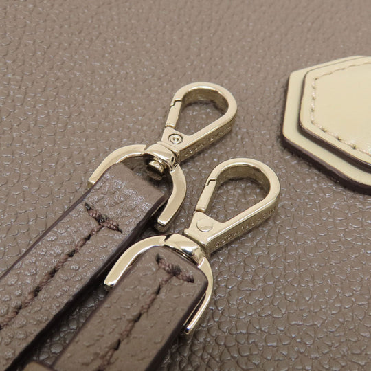 MICHAEL KORS Handbag leather gray logoMetal 2WAY Women Used Authentic