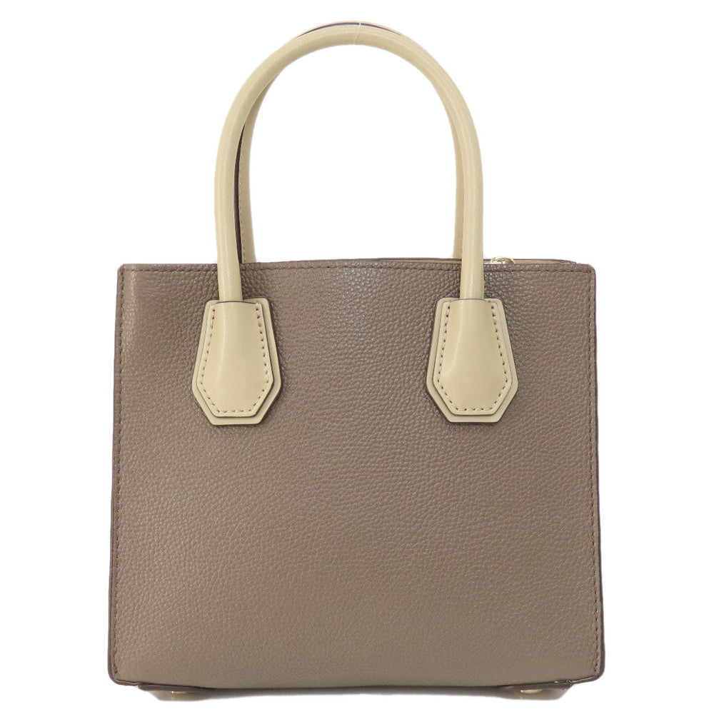 MICHAEL KORS Handbag leather gray logoMetal 2WAY Women Used Authentic