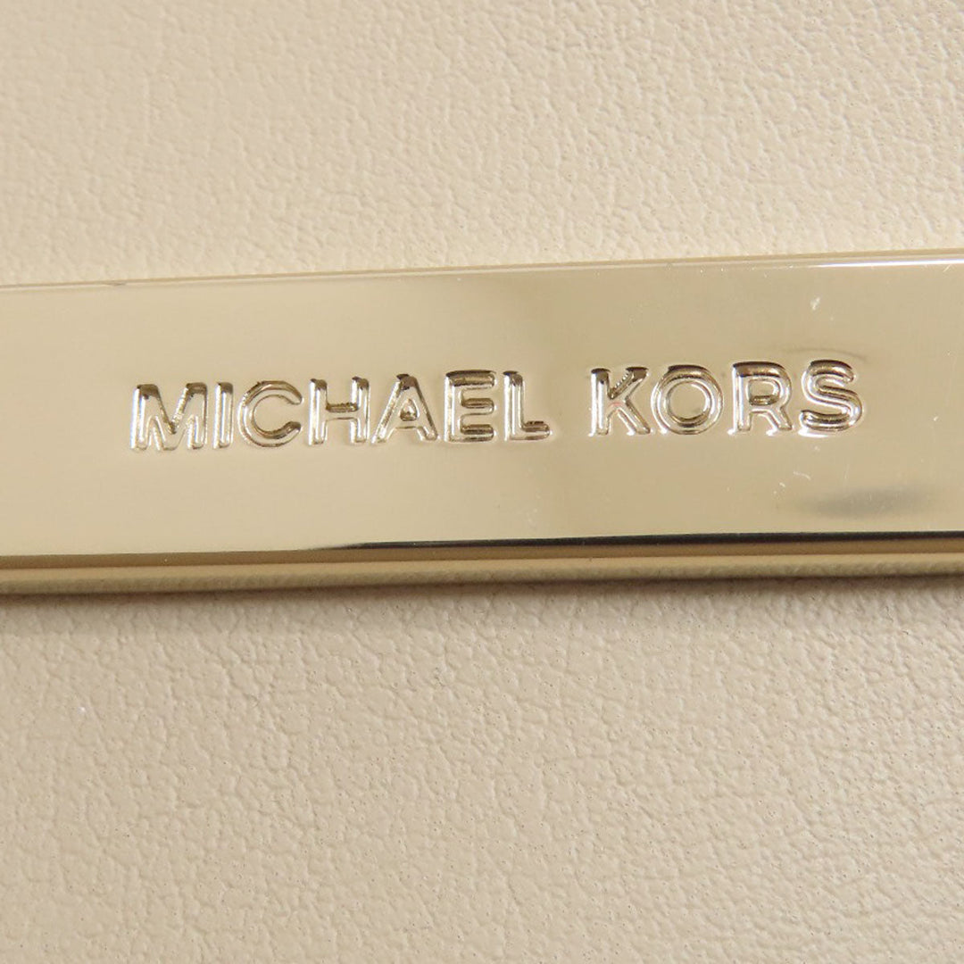 MICHAEL KORS Handbag leather gray logoMetal 2WAY Women Used Authentic