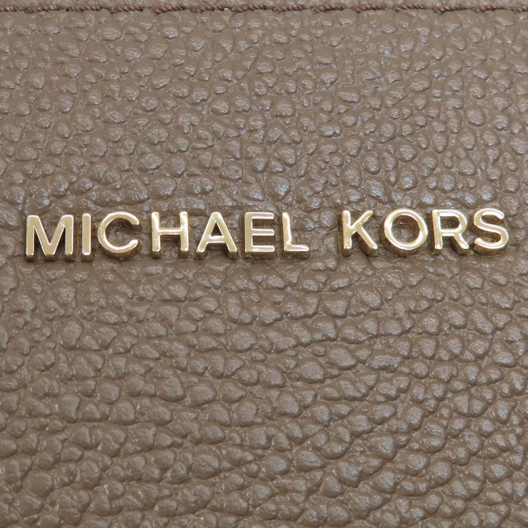 MICHAEL KORS Handbag leather gray logoMetal 2WAY Women Used Authentic