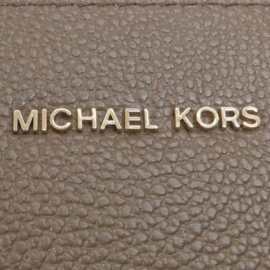 MICHAEL KORS Handbag leather gray logoMetal 2WAY Women Used Authentic