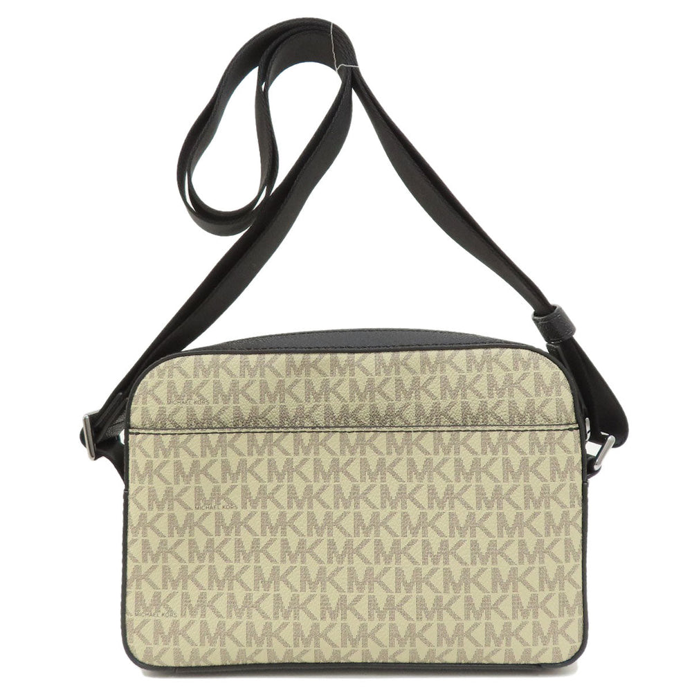 MICHAEL KORS Shoulder Bag leather beige MK signature Women Used Authentic