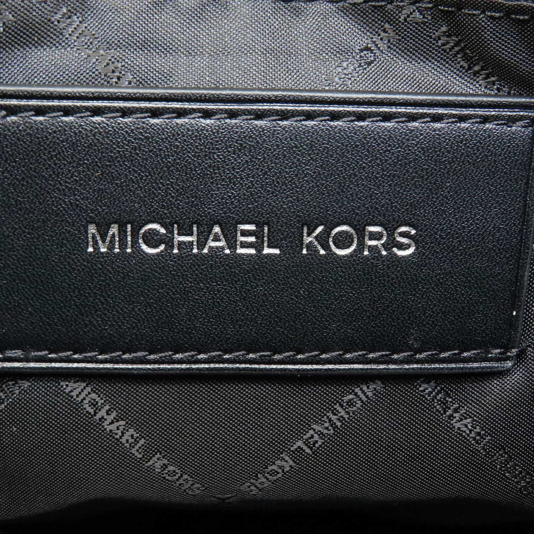 MICHAEL KORS Shoulder Bag leather beige MK signature Women Used Authentic