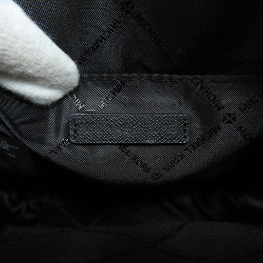 MICHAEL KORS Shoulder Bag PVC black MK signature Women Used Authentic