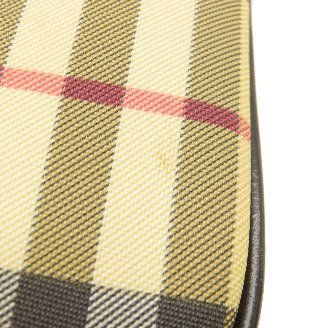 BURBERRY Handbag PVC beige Nova Check Women Used Authentic