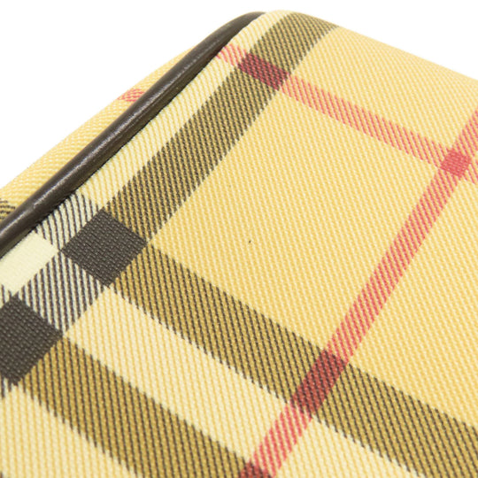 BURBERRY Handbag PVC beige Nova Check Women Used Authentic