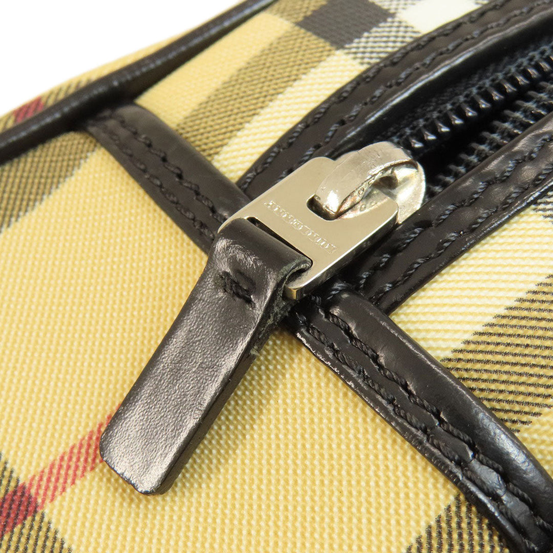 BURBERRY Handbag PVC beige Nova Check Women Used Authentic