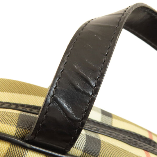 BURBERRY Handbag PVC beige Nova Check Women Used Authentic