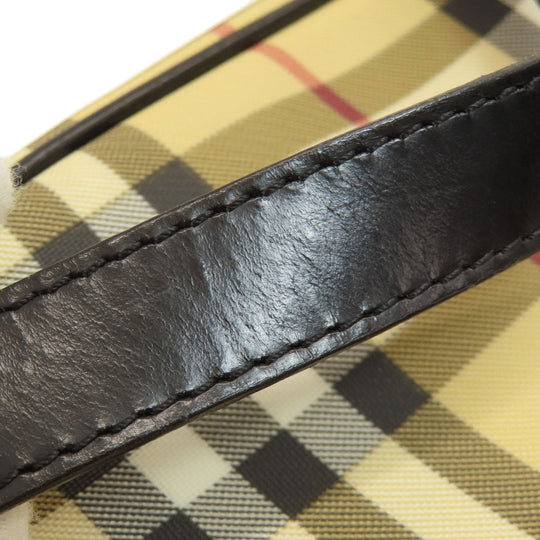 BURBERRY Handbag PVC beige Nova Check Women Used Authentic