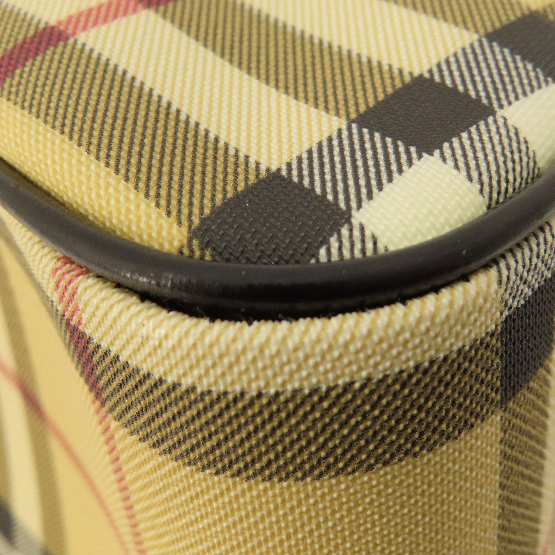 BURBERRY Handbag PVC beige Nova Check Women Used Authentic
