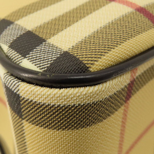 BURBERRY Handbag PVC beige Nova Check Women Used Authentic