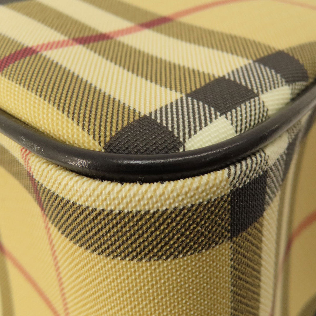 BURBERRY Handbag PVC beige Nova Check Women Used Authentic
