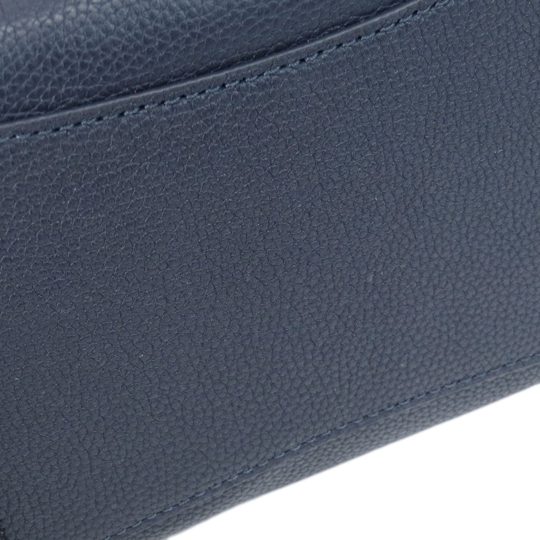 MICHAEL KORS Tote Bag leather Navy 2WAY Women Used Authentic