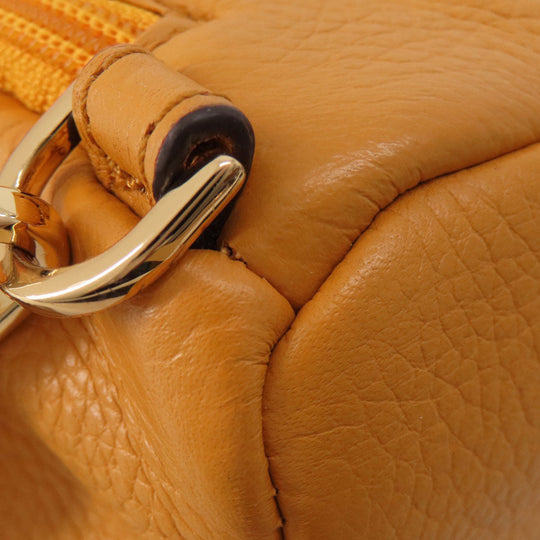 MICHAEL KORS Backpack leather yellow logo Women Used Authentic