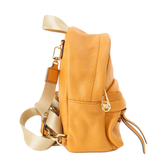 MICHAEL KORS Backpack leather yellow logo Women Used Authentic