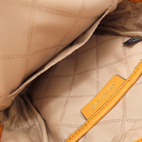 MICHAEL KORS Backpack leather yellow logo Women Used Authentic
