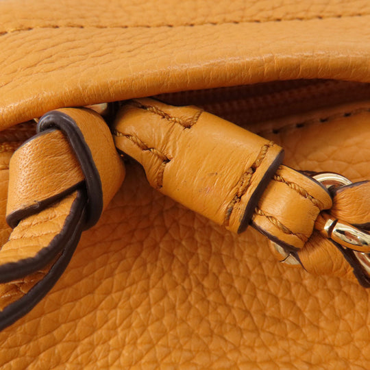 MICHAEL KORS Backpack leather yellow logo Women Used Authentic