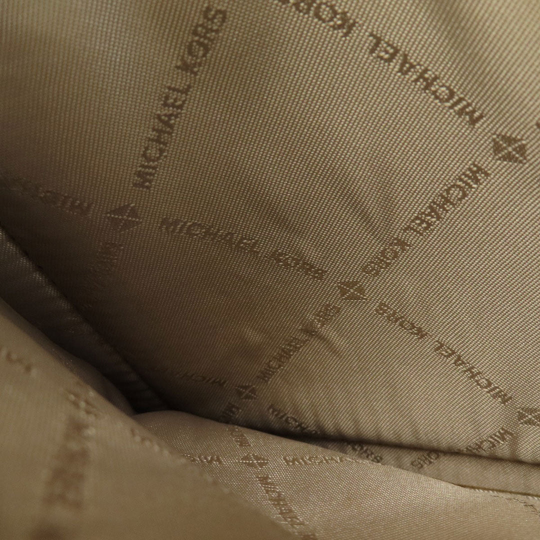 MICHAEL KORS Backpack PVC Brown MK signature Women Used Authentic