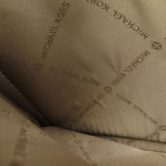 MICHAEL KORS Backpack PVC Brown MK signature Women Used Authentic