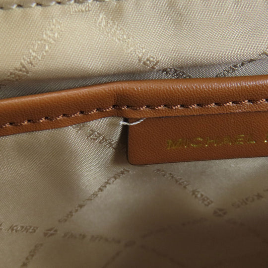 MICHAEL KORS Backpack PVC Brown MK signature Women Used Authentic