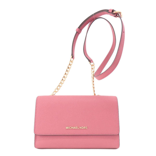 MICHAEL KORS Shoulder Bag PVC pink logoMetal Women Used Authentic