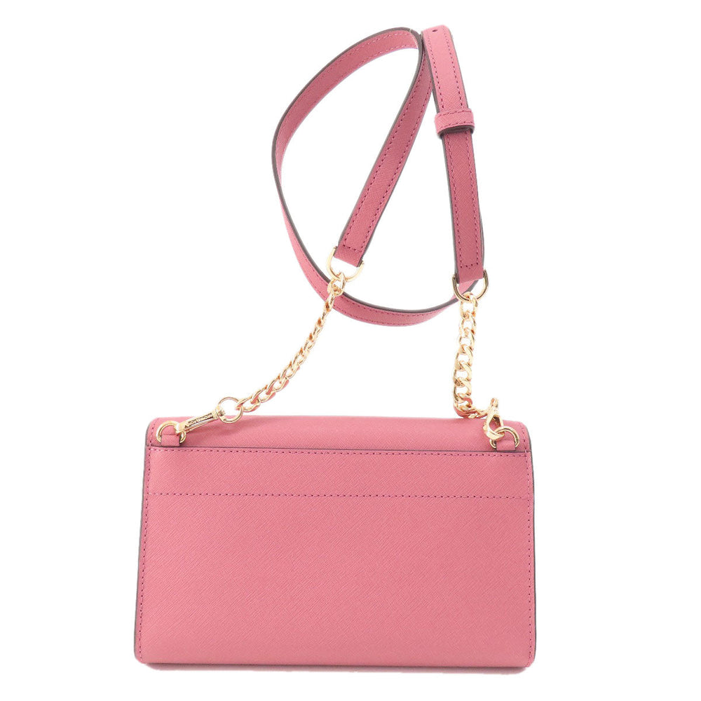 MICHAEL KORS Shoulder Bag PVC pink logoMetal Women Used Authentic
